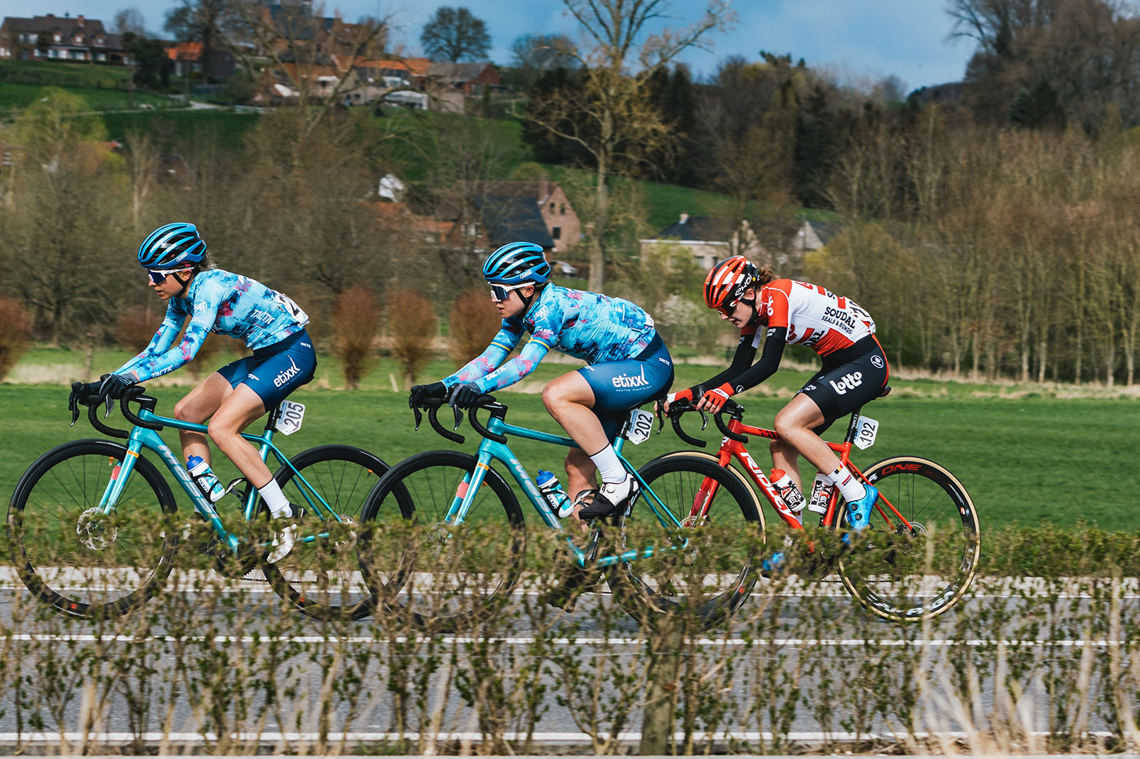 Massi-Tactic women's UCI team at the tour of Flanders in Oudenaarde