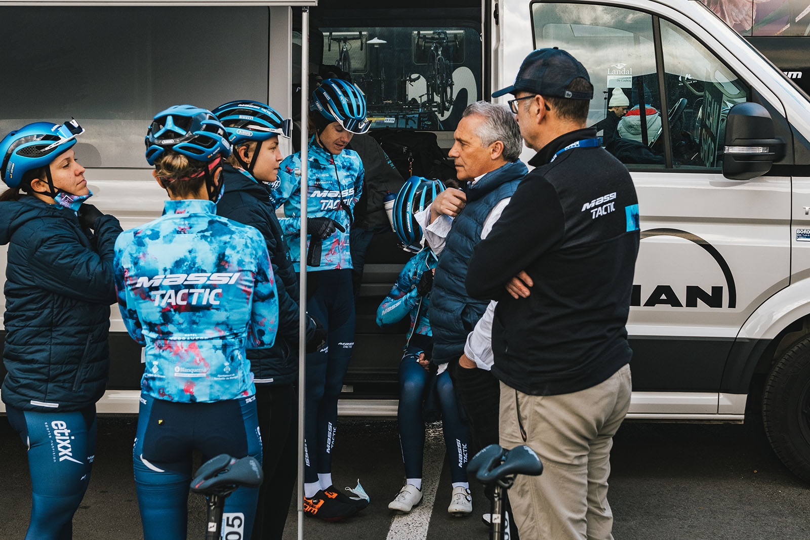 Massi-Tactic women's UCI team at the tour of Flanders in Oudenaarde