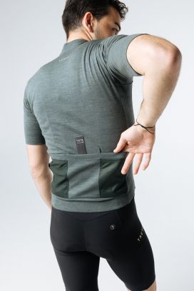  Maillot Manches Courtes Mérinos Nomad Green